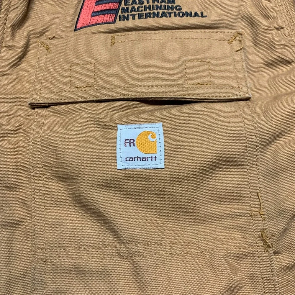 Carhartt FR Mens XL Flame Resistant Duck Chore Coat Quilt Lined Pockets Distress